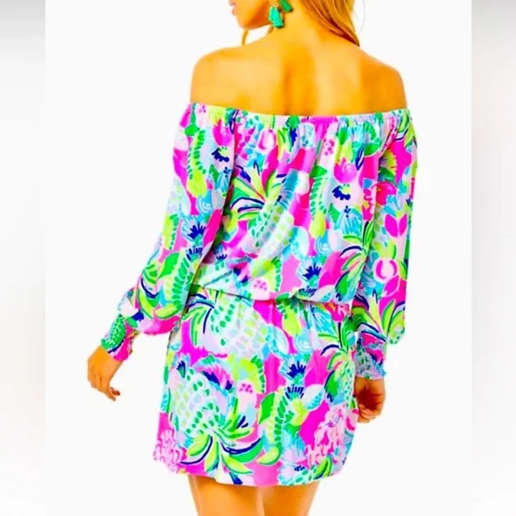 Lilly Pulitzer Lana Off The Shoulder Skort Romper XXS - Picture 3 of 9